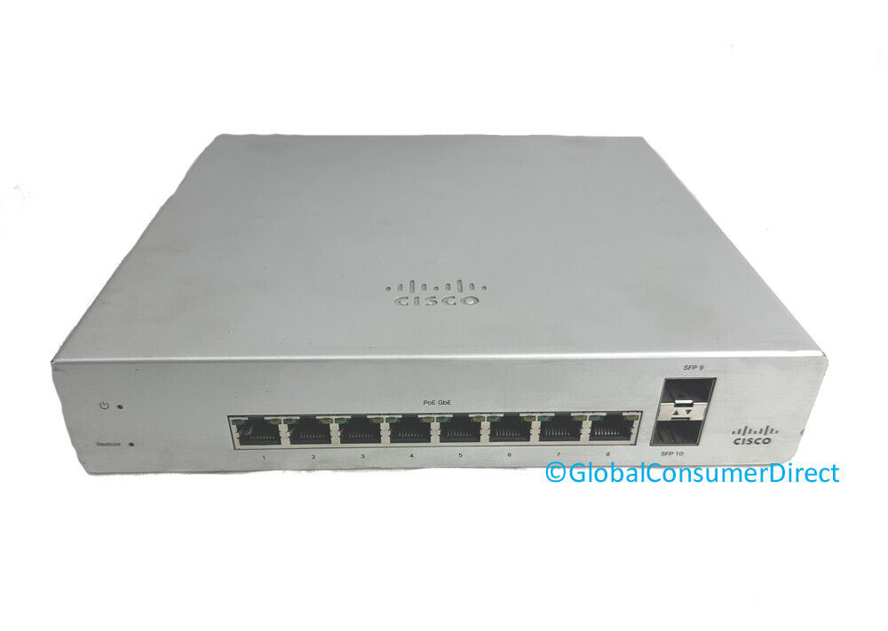 Cisco Meraki MS220-8P 8-Port PoE+ Gigabit Cloud Managed Switch - Unclaimed