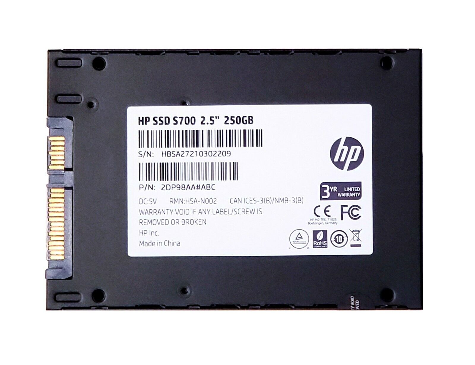 HP 250GB S700 SERIES 2.5\