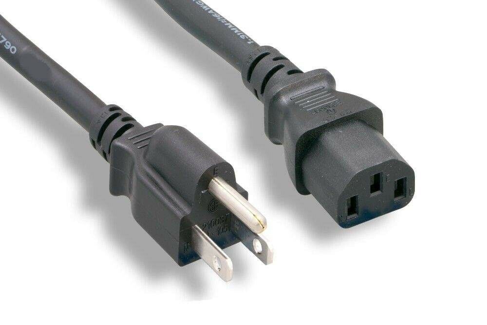 15FT COMPUTER POWER SUPPLY AC CORD CABLE WIRE HP DELL ACER PC UL CE 