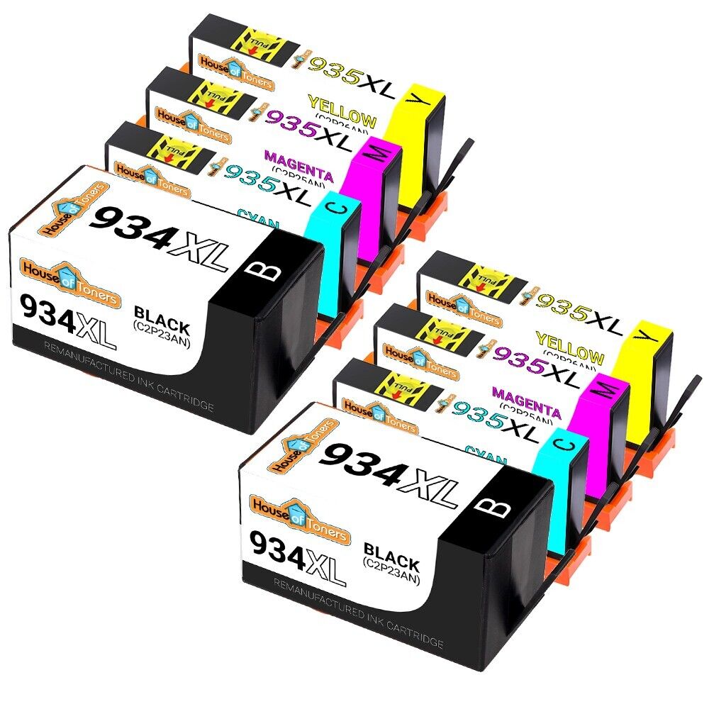 8 Pack #934XL #935XL Ink Cartridges for HP Officejet 6812 6815