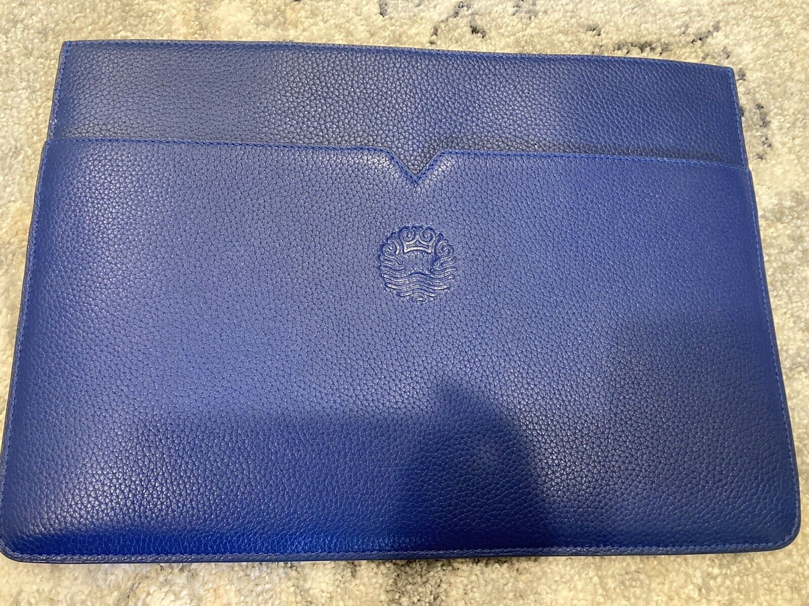 Royce New York Leather Blue Laptop Sleeve