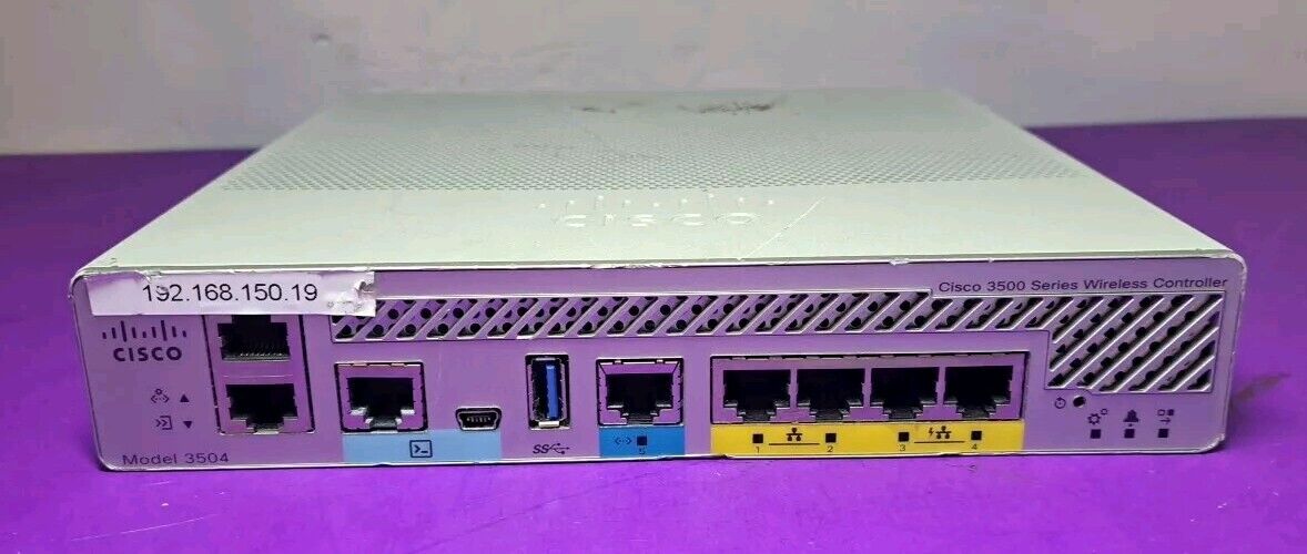Cisco Aironet 3504 4-Port GbE Wireless LAN Controller NO POWER SUPPLY