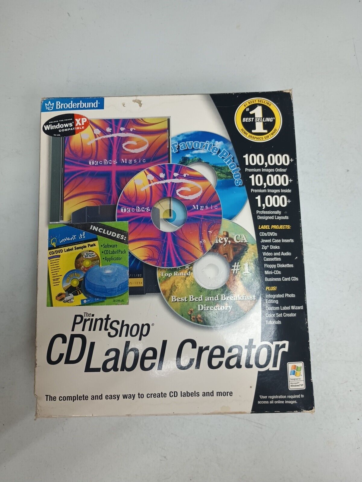 Print Shop CD Label Creator NIB Unopened Sealed New Old Stock 2001 Read Listing