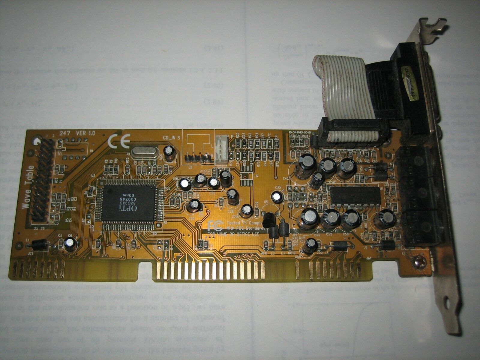 ISA OPTi 933 PNP Sound Blaster Compatible Sound Card  /w Game Port Works