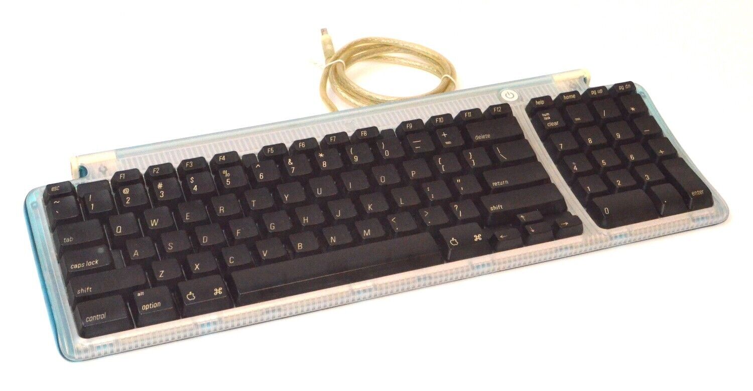 *Vintage Apple* Apple 1999 USB Keyboard, Blueberry *Used* M2452