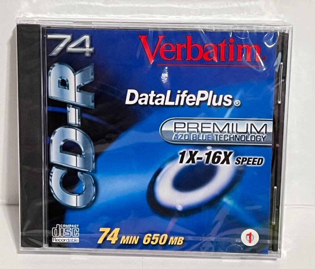 Verbatim CD-R Data Life Plus 74 Min 650 MB 2X-4X & AZO Blue Technology CD 1X-16X