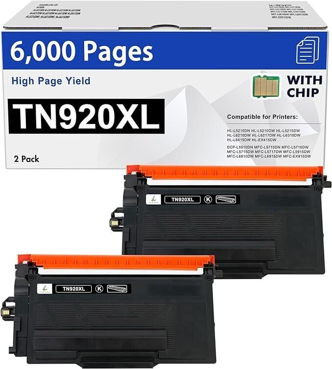 Hi-Yield TN920XL TN920 Toner Cartridge Compatible for Brother HL-L5210DN L6210DW