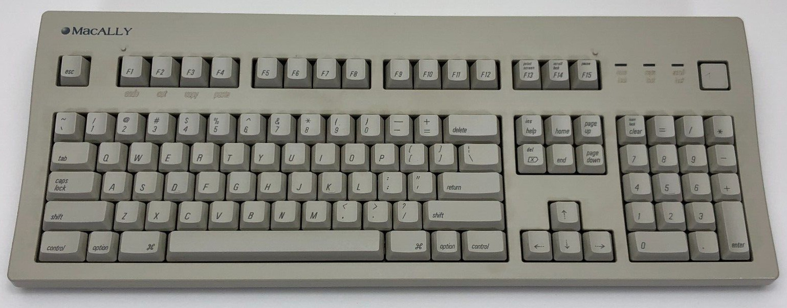 MacALLY MK-105X Macintosh Extended Keyboard Apple Mac MK 105 Vintage