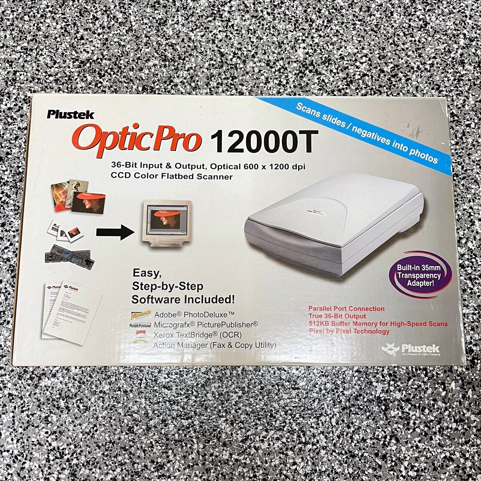 Plustek Opticpro 12000T Flatbed Scanner 36 Bit Open Box