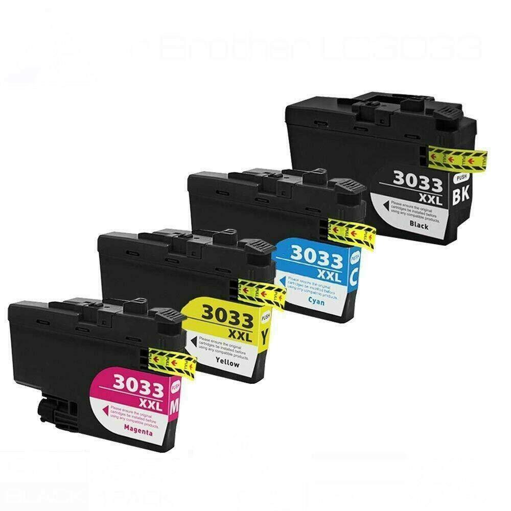 4 Pack LC3033 Compatible Ink Cartridge Replacement For Brother MFC Printer