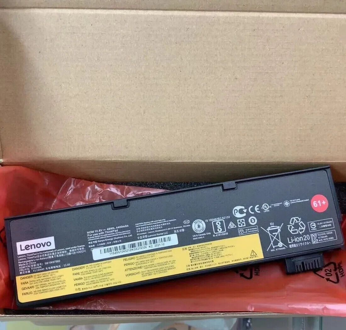 48Wh Genuine OEM 61+ Battery For Lenovo Thinkpad T470 T480 T570 01AV425 01AV424