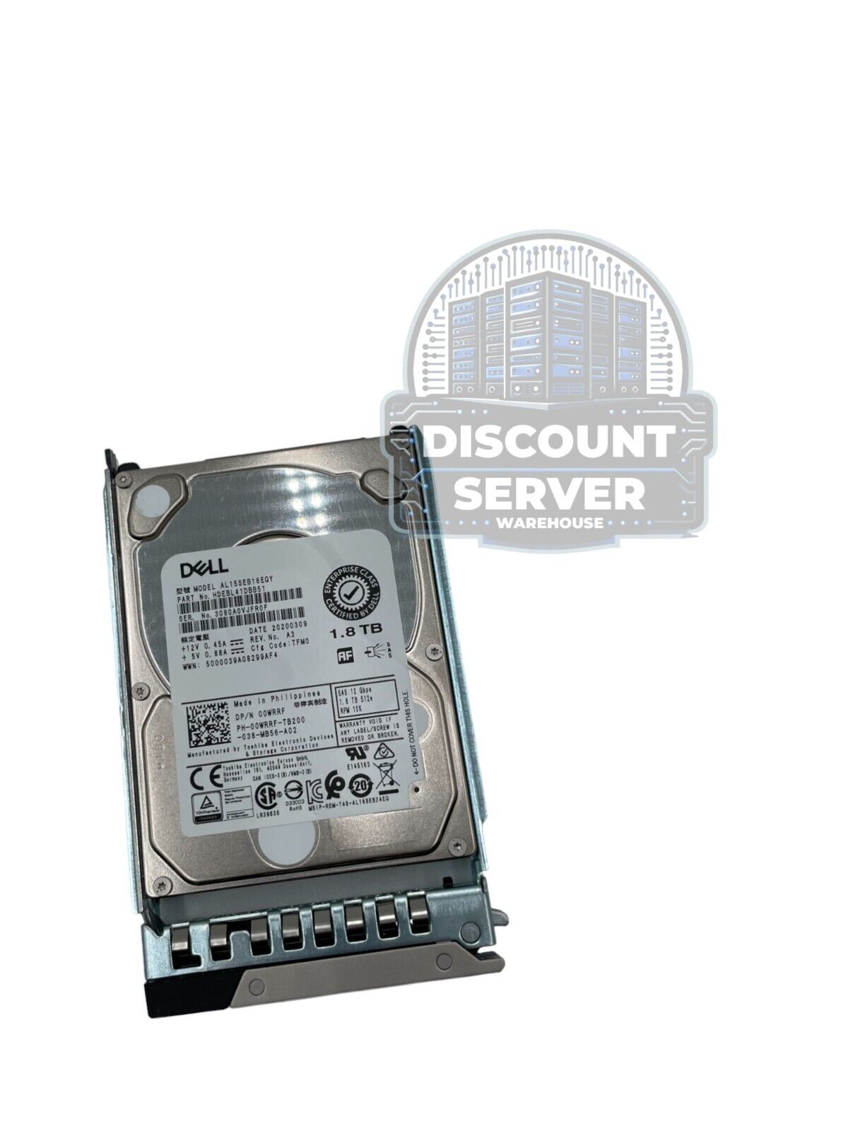 Dell 1.8TB 10K SAS-12Gb/s 2.5in Hot-Plug Hard Drive AL15SEB18EQY 0WRRF
