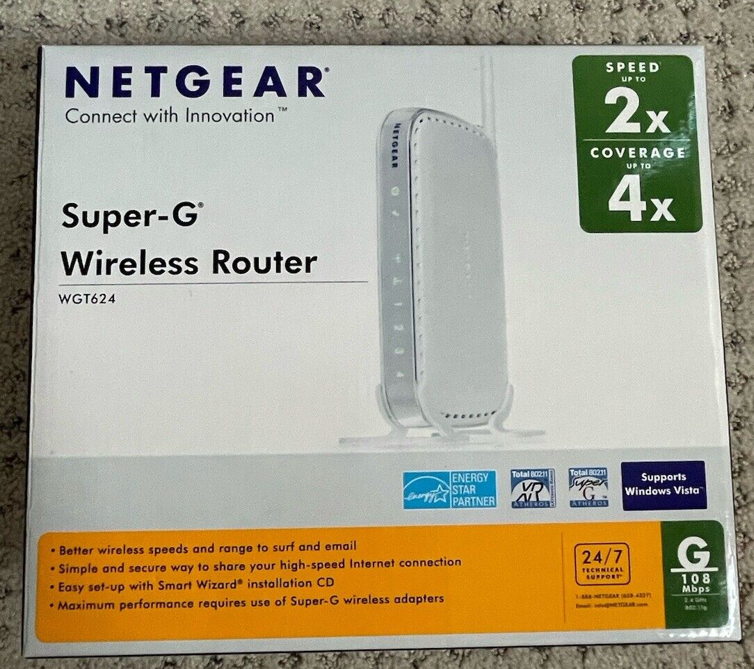 NETGEAR SUPER-G WIRELSS ROUTER WGT624 (Used)