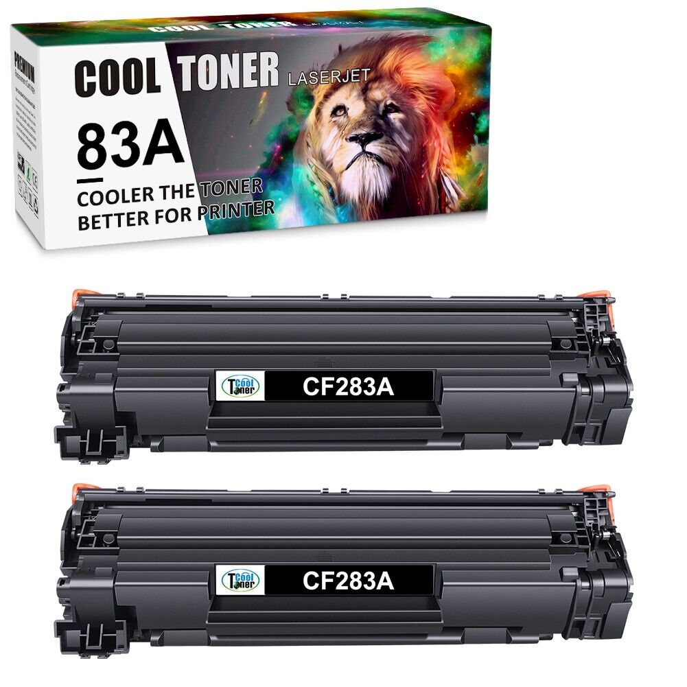 2 Black CF283A 83A Toner Cartridge For HP LaserJet Pro MFP M225dw M201dw Printer