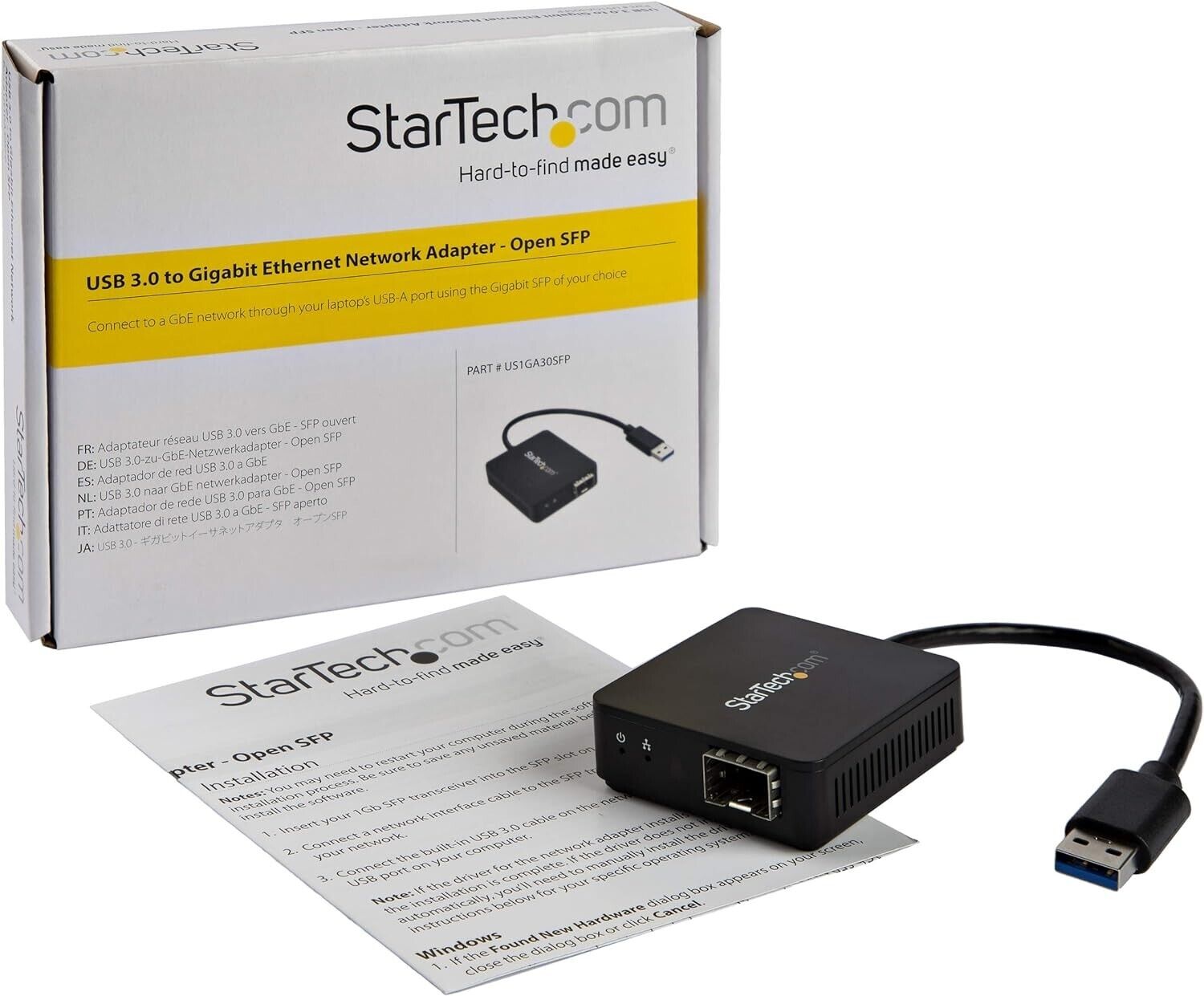 Open Box StarTech.com US1GA30SFP USB 3.0 To Fiber Optic Converter SFP