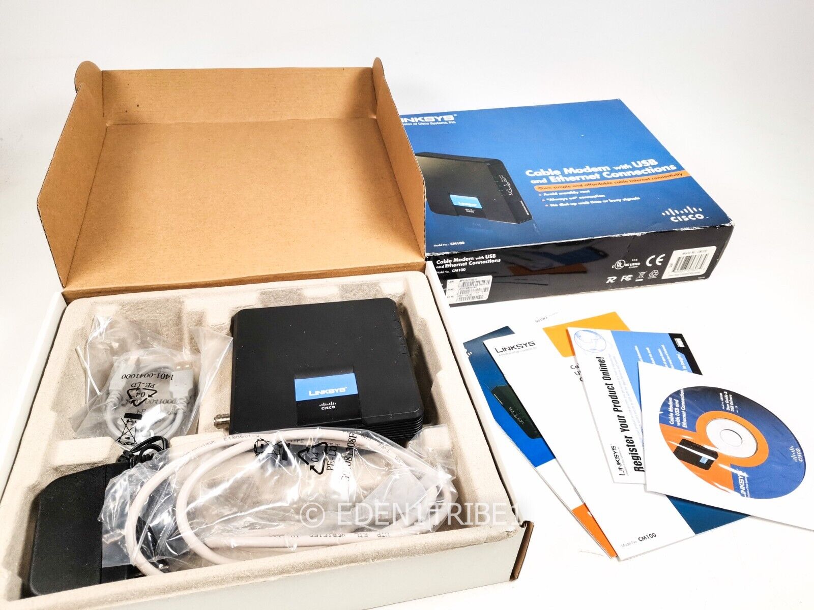CISCO Linksys CM100 Modem Cable Modem With USB And Ethernet Connections
