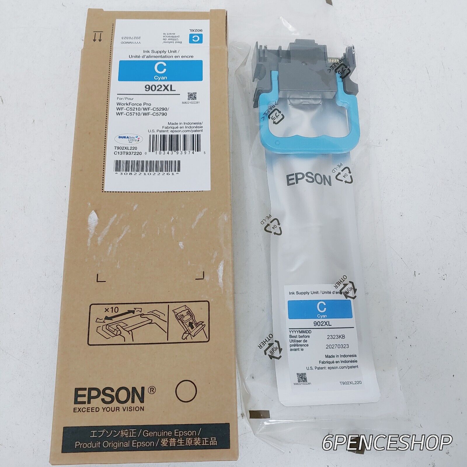 *Sealed in OB* Epson T902XL Cyan High Yield Ink Cartridge Expired 03/2027