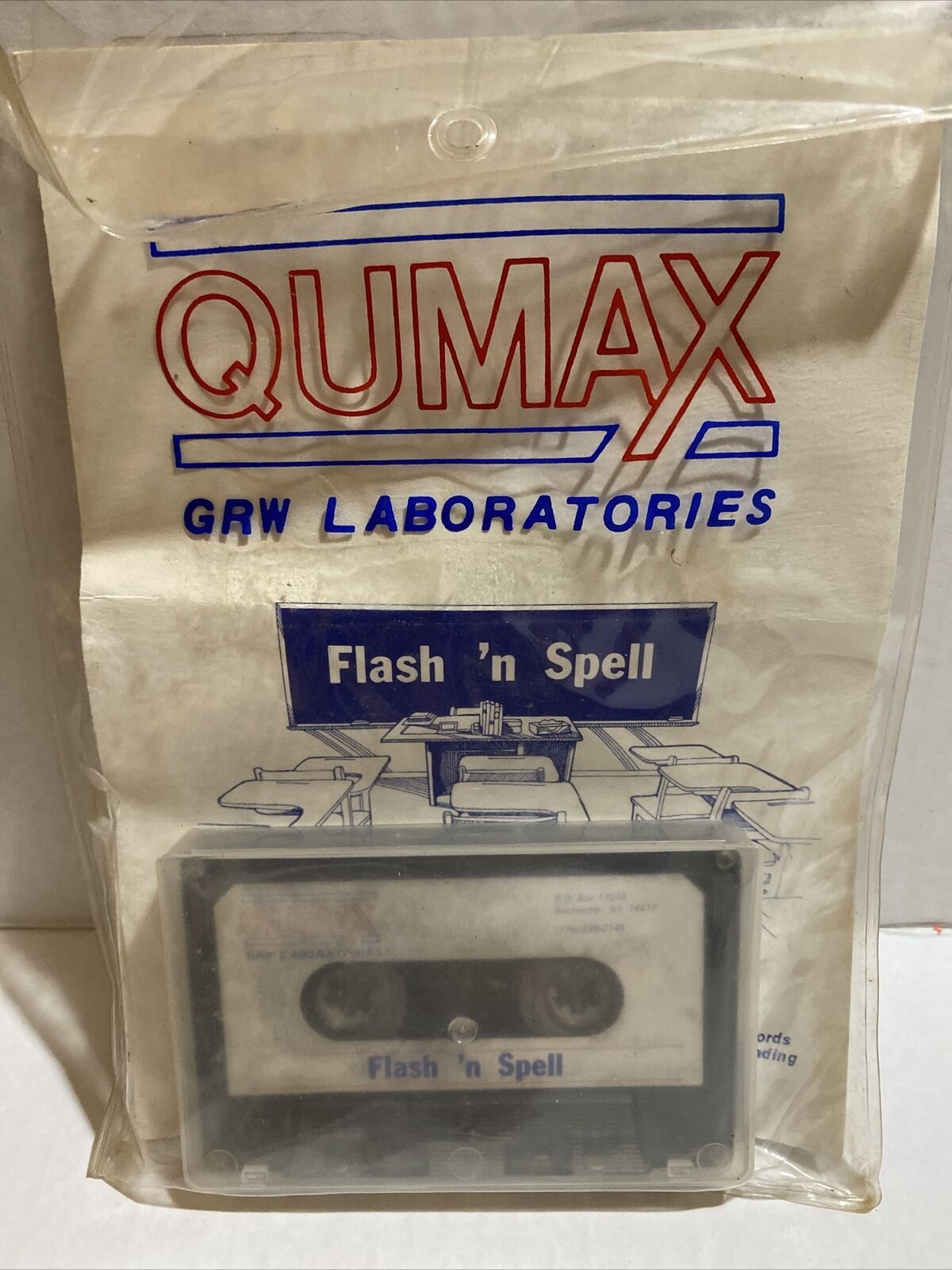 Flash\'n Spell  Cassette By Qumax Grw Laboratories Cassette And Manual