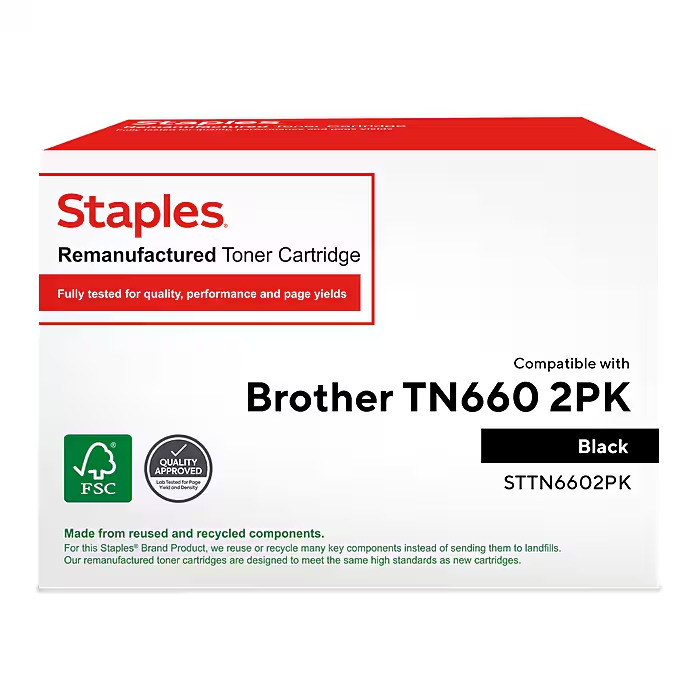 Staples Black High Yield Toner Cartridge Replacement for Brother