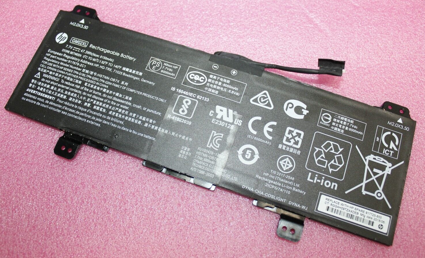 Genuine HP Chromebook 11 G6 EE Laptop Battery 7.7V 47.3Wh GM02XL