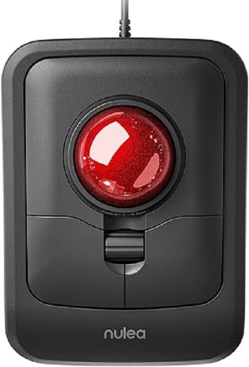 Nulea M511 Pro Trackball Mouse, Wired Ergonomic Rollerball Mouse,