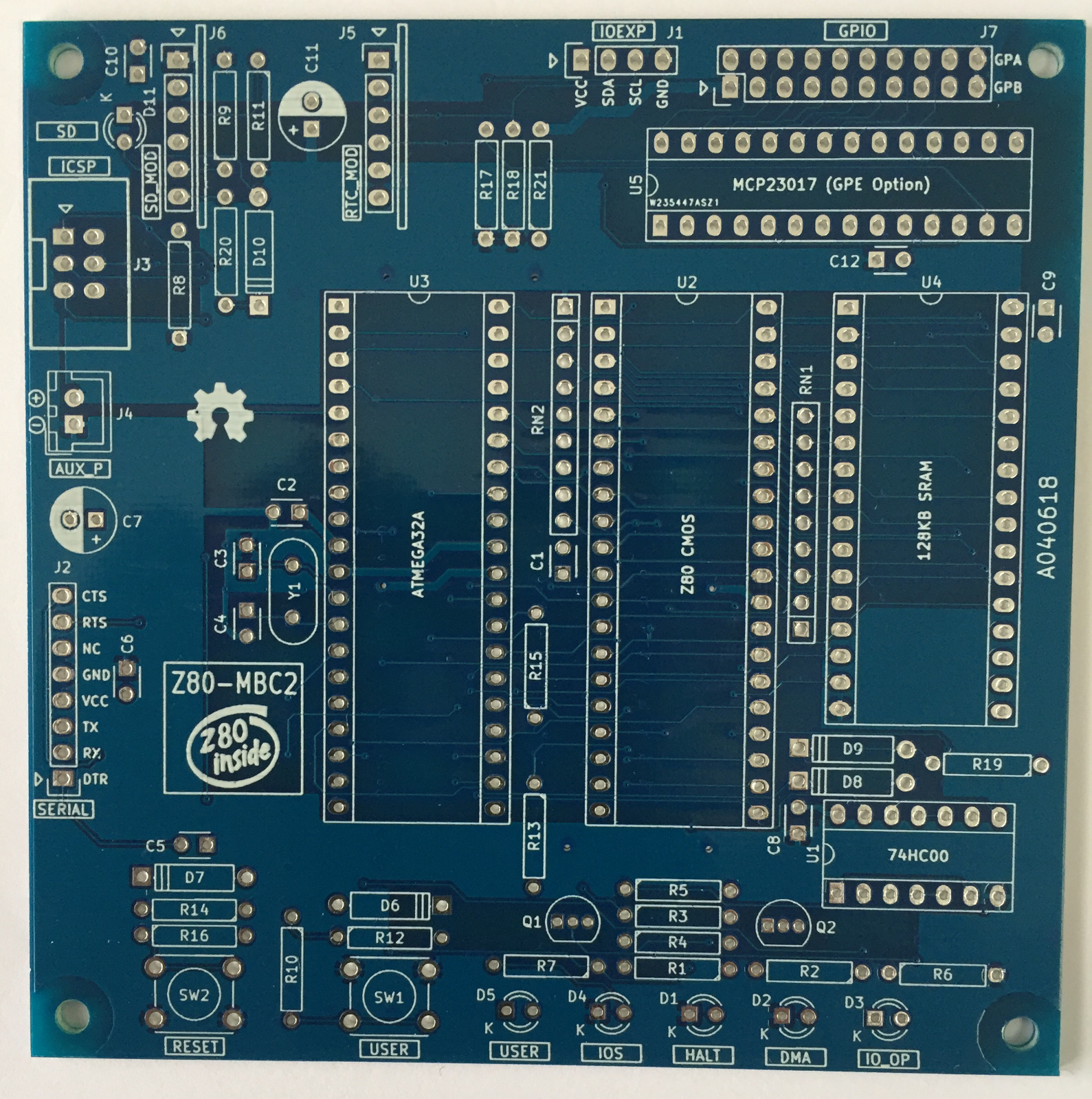 Z80-MBC2 Single Board Computer PCB