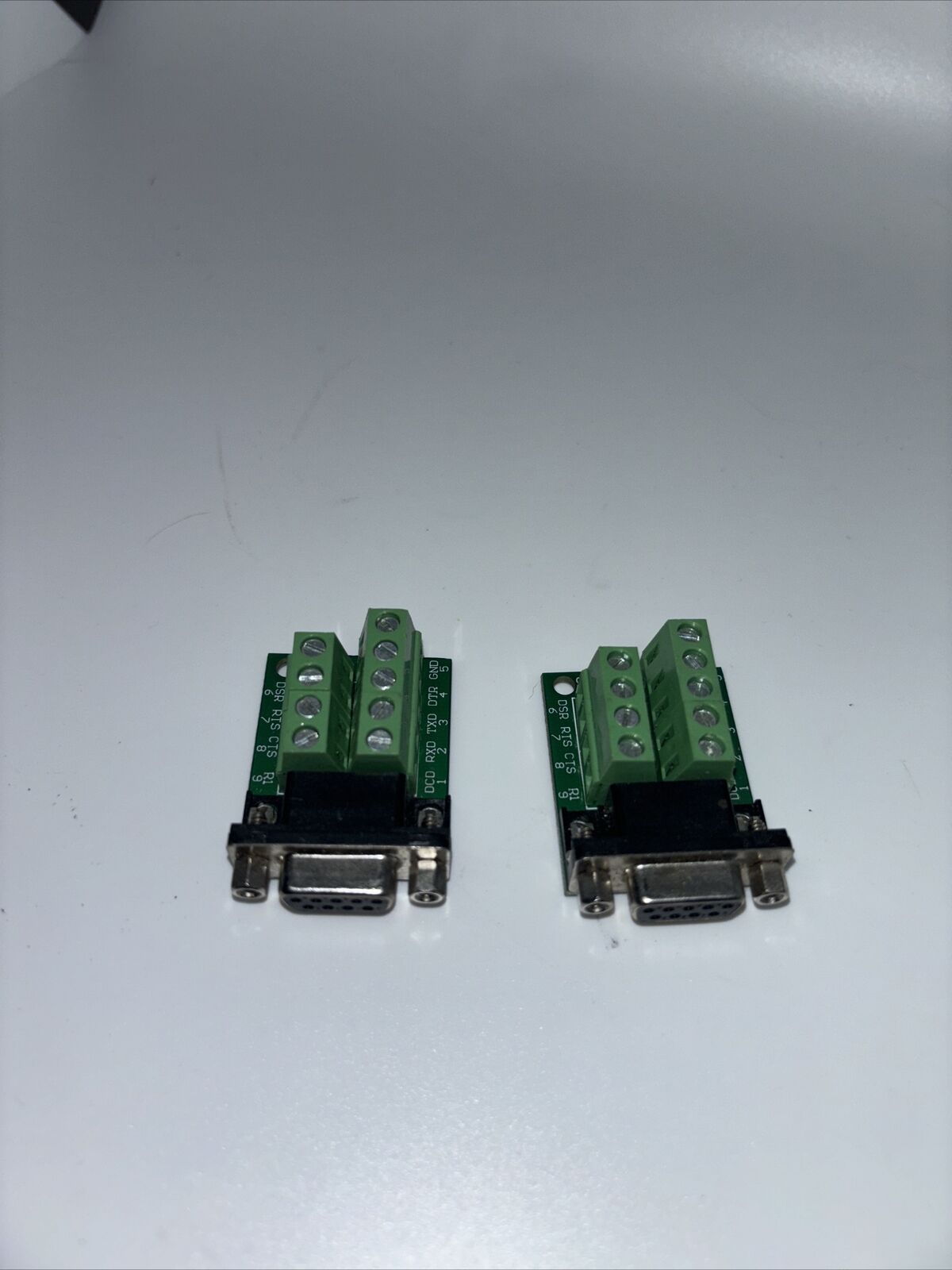 2pcs DB9 Female Adapter RS232 to Terminal RS232 Serial to Terminal DB9 Connec...