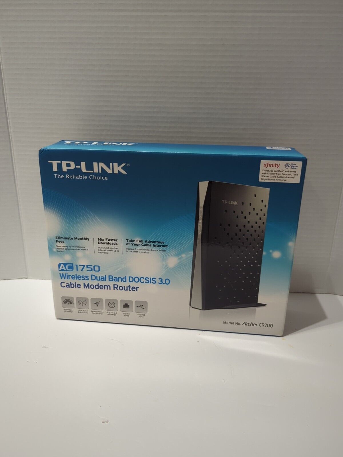 New TP-Link AC1750 Wireless Dual Band DOCSIS 3.0 Cable Modem Router Archer CR700
