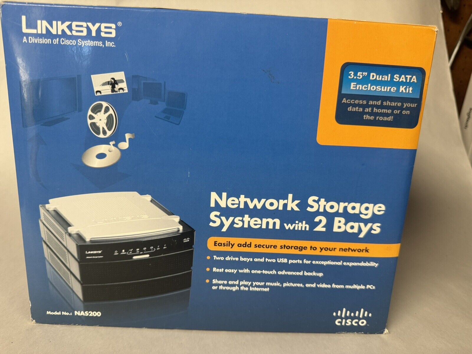 Cisco-Linksys Network Storage System with 2 Bays (NAS200)