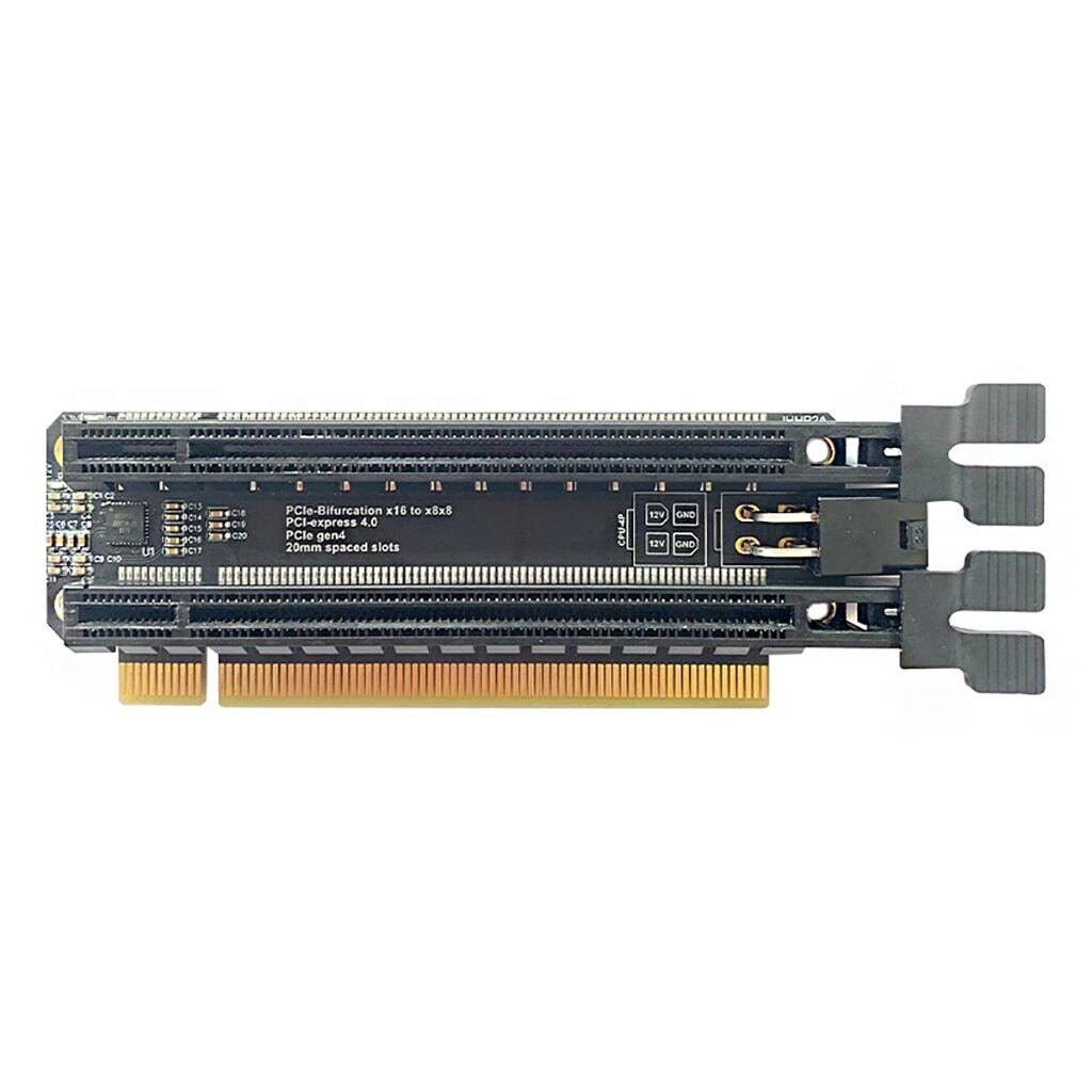 PCIe-Bifurcation x16 to x8x8 PCI-E 4.0 x16 1 to 2 Expansion Card Gen4 Split Card