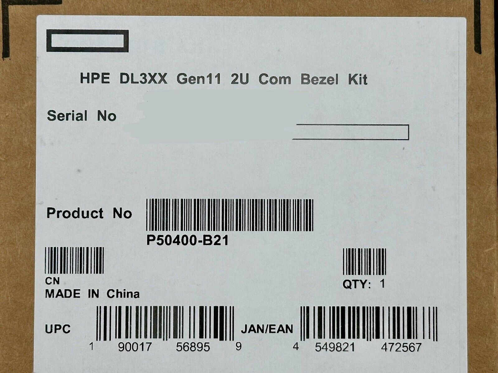 HPE ProLiant DL3XX DL345 DL380 DL380a DL385 Gen11 2U Common Bezel Kit P50400-B21