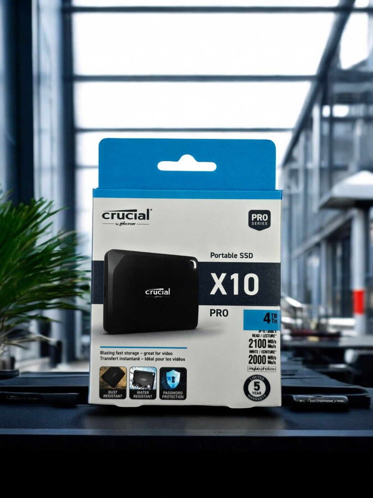 Crucial X10 Pro  4TB - USB-C  External SSD - speed up to 2,100MB/s - Black 🔥