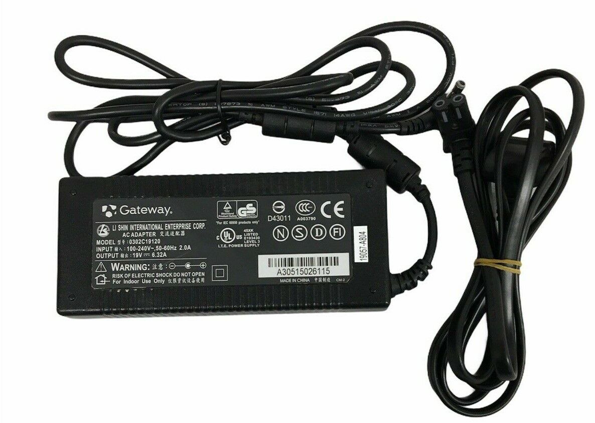 Gateway AC Adapter Model 0302C19120 with Output 19V 6.3A |#8818