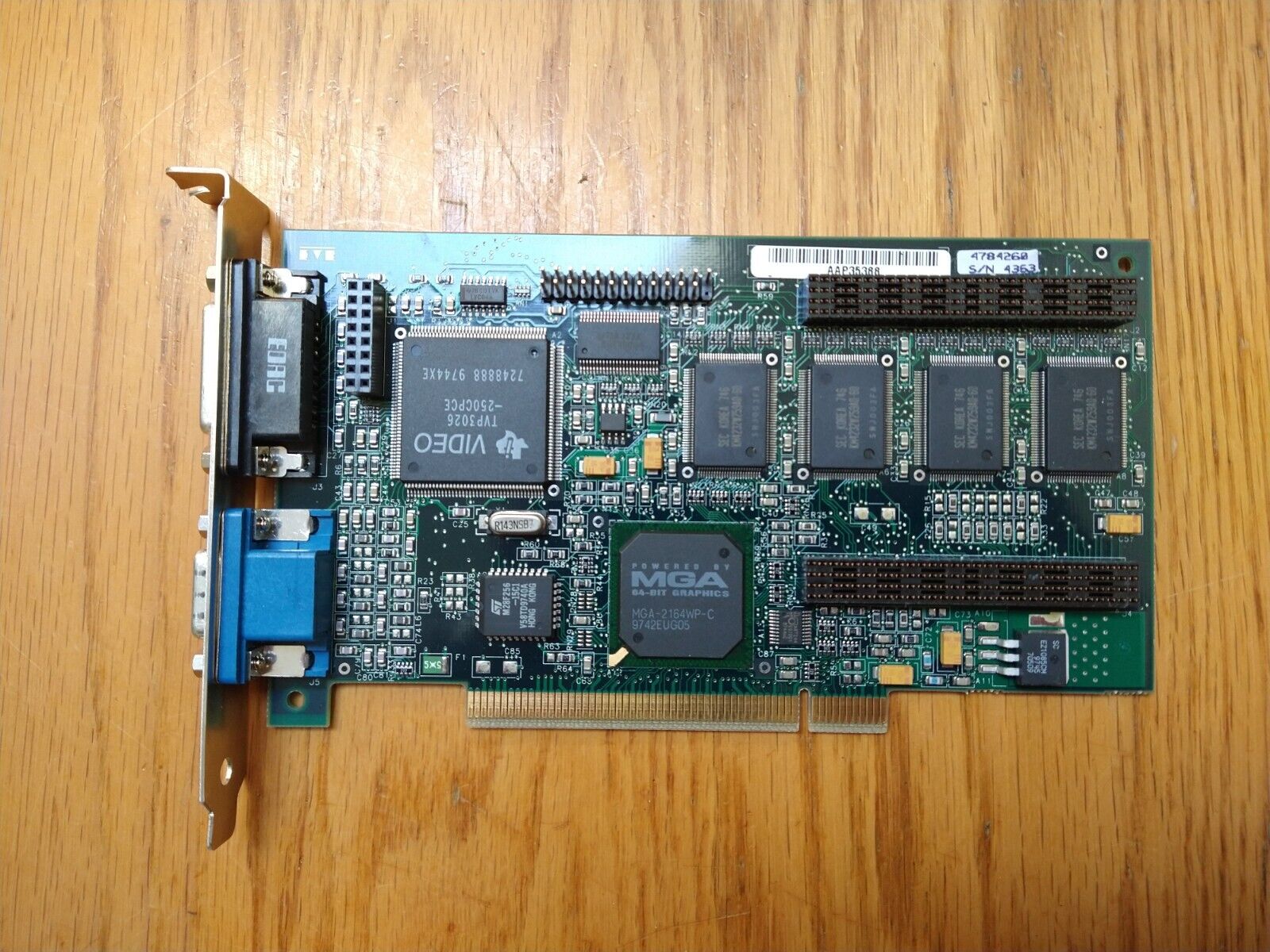 Matrox Millennium II 708-04 MGA 64-BIT PCI VGA, Video Card · (MIL2P/4N) - NG Q6A