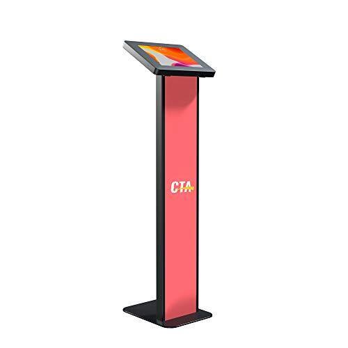 CTA Digital Customizable Premium Locking Floor Stand Kiosk with Graphic Card