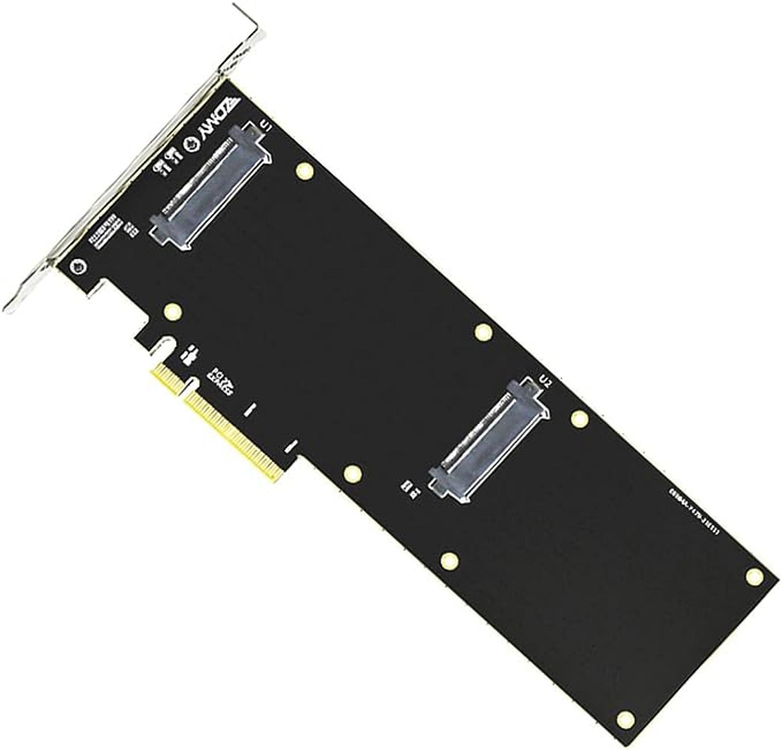 PCIE X8 to U2 Adapter Card For motherboards With X8/X16 card Slot Interfaces