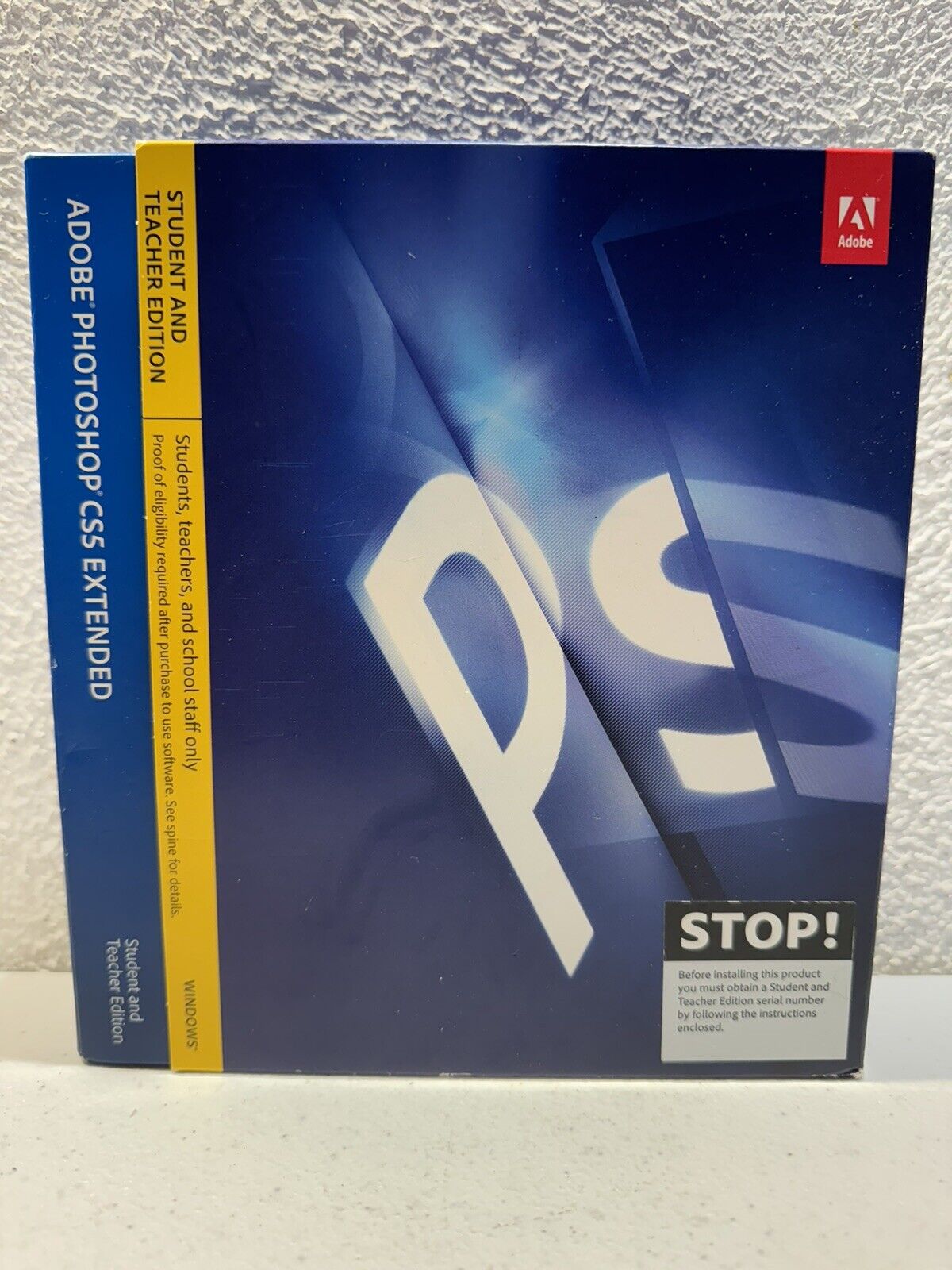 Adobe Photoshop CS5 Extended  for Windows Teacher Edition w/Serial Number