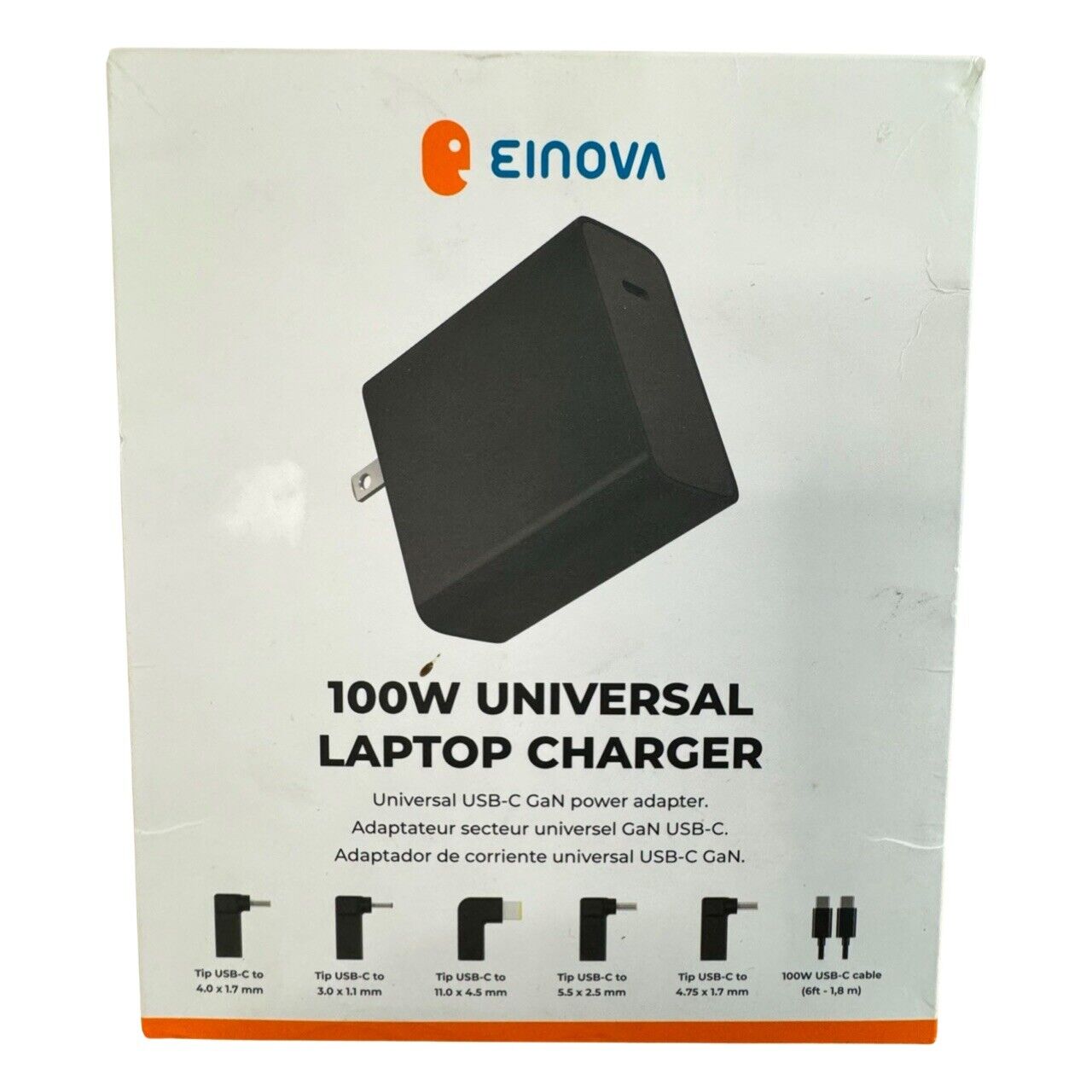 Einova 100W Universal Laptop Charger- Black