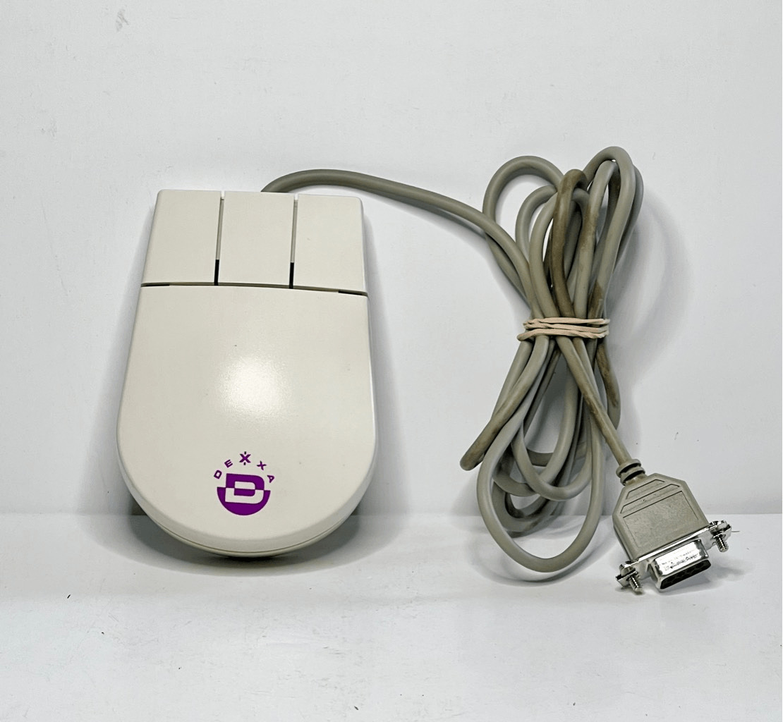 Vintage Dexxa by Logitech Mechanical 2 button 9 Pin Serial Mouse