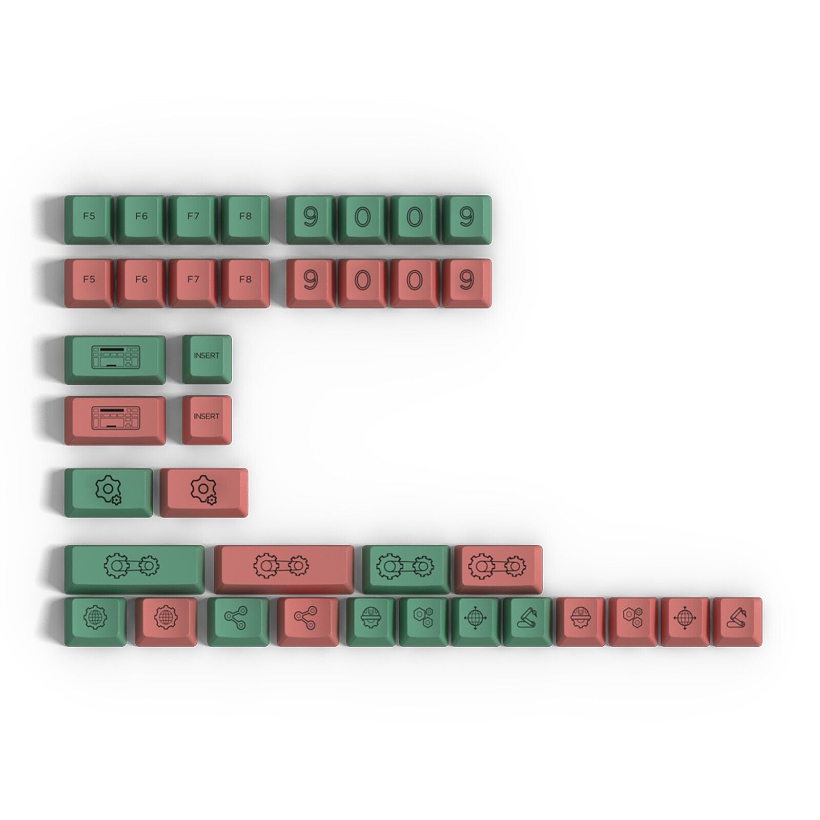 Akko Keycaps for Mechanical Keyboards, 9009 Retro OEM Profile PBT Keycap Set