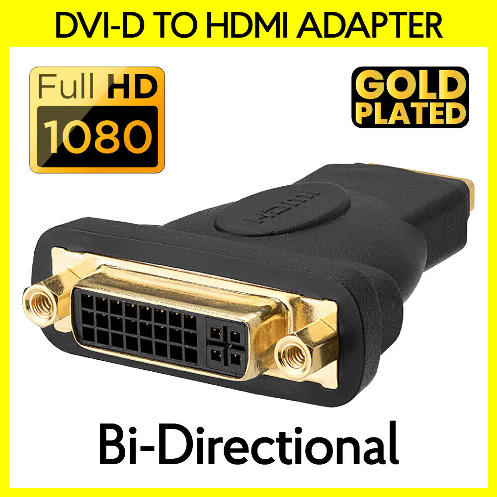 DVI-D 24+1 Pin Female to HDMI Female Adapter Monitor Cable Connector Converter