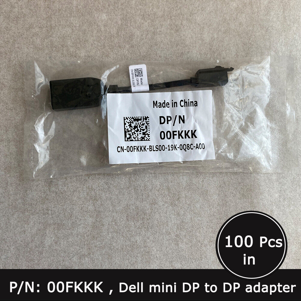 Lot of 100pc Dell CN-00FKKK 00FKKK Mini DP to DP Adapter Cable