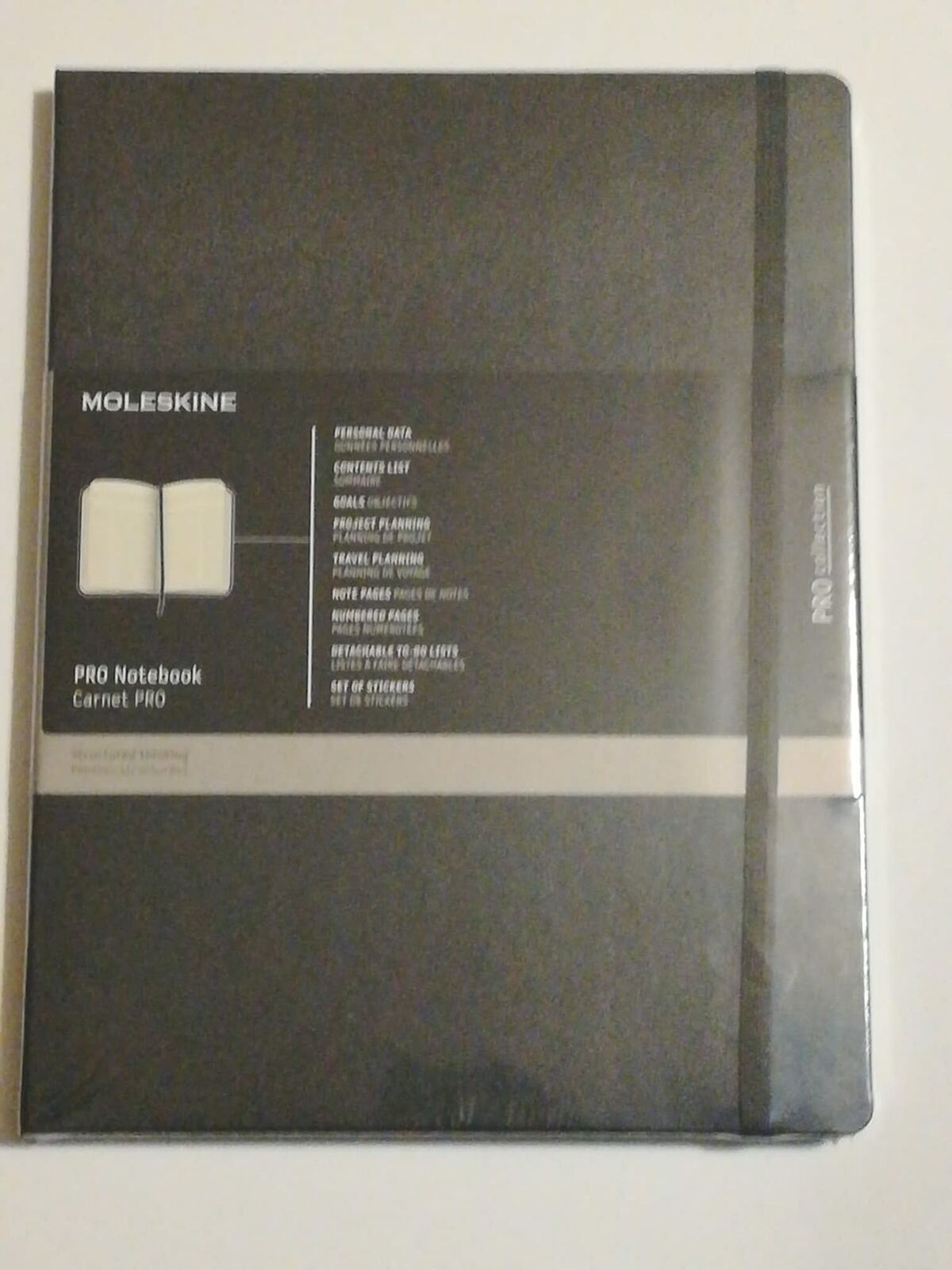 Moleskine Professional Notebook, XL, Black, Hard Cover (7.5 X 9.75)
