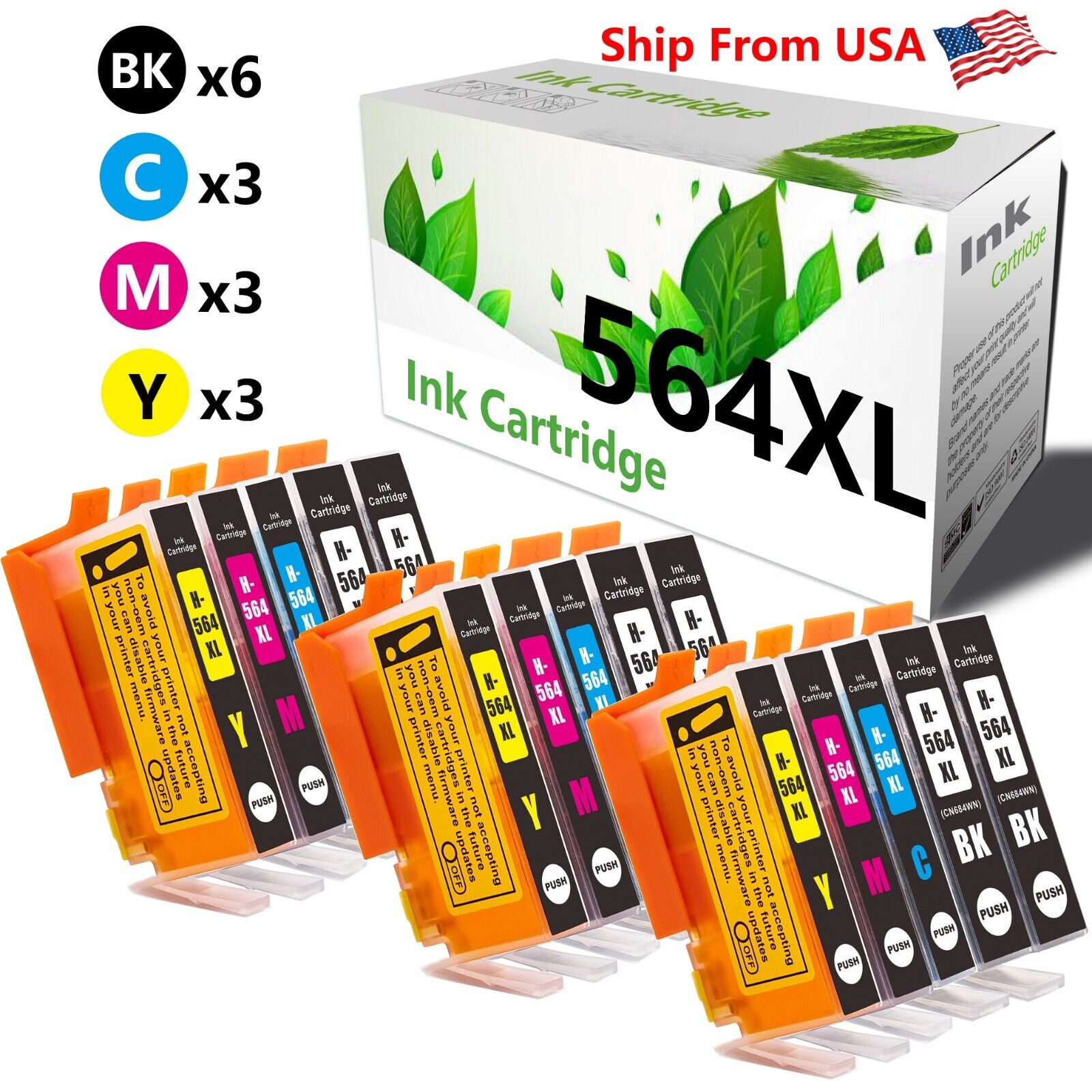 15Pack 564 564 XL Ink Cartridge Used For Officejet 4620 Photosmart BB550 Printer