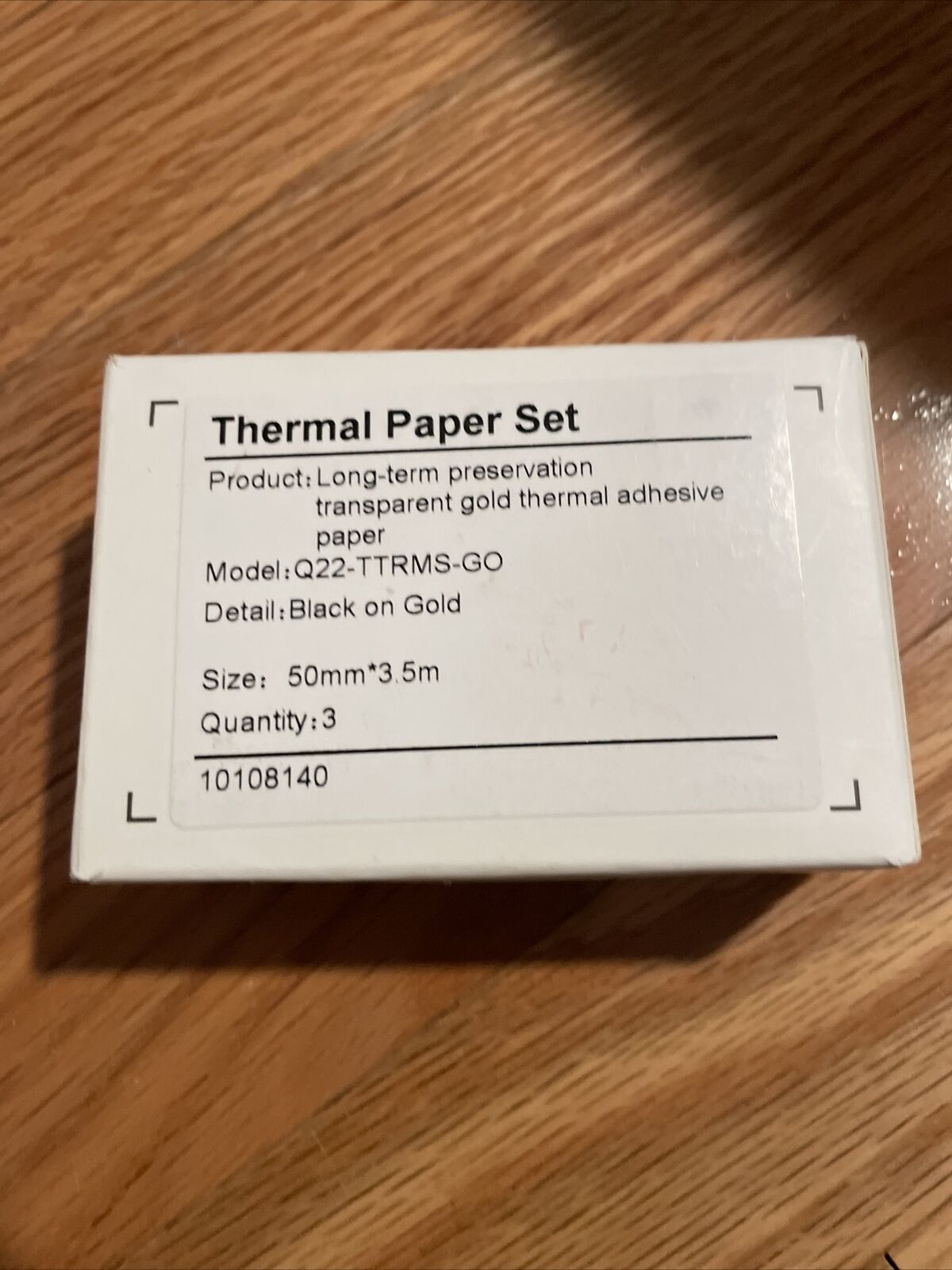 Phomemo M02 Gold Glitter Thermal Label Printer Paper Adhesive 50mmx3.5m 3 Rolls