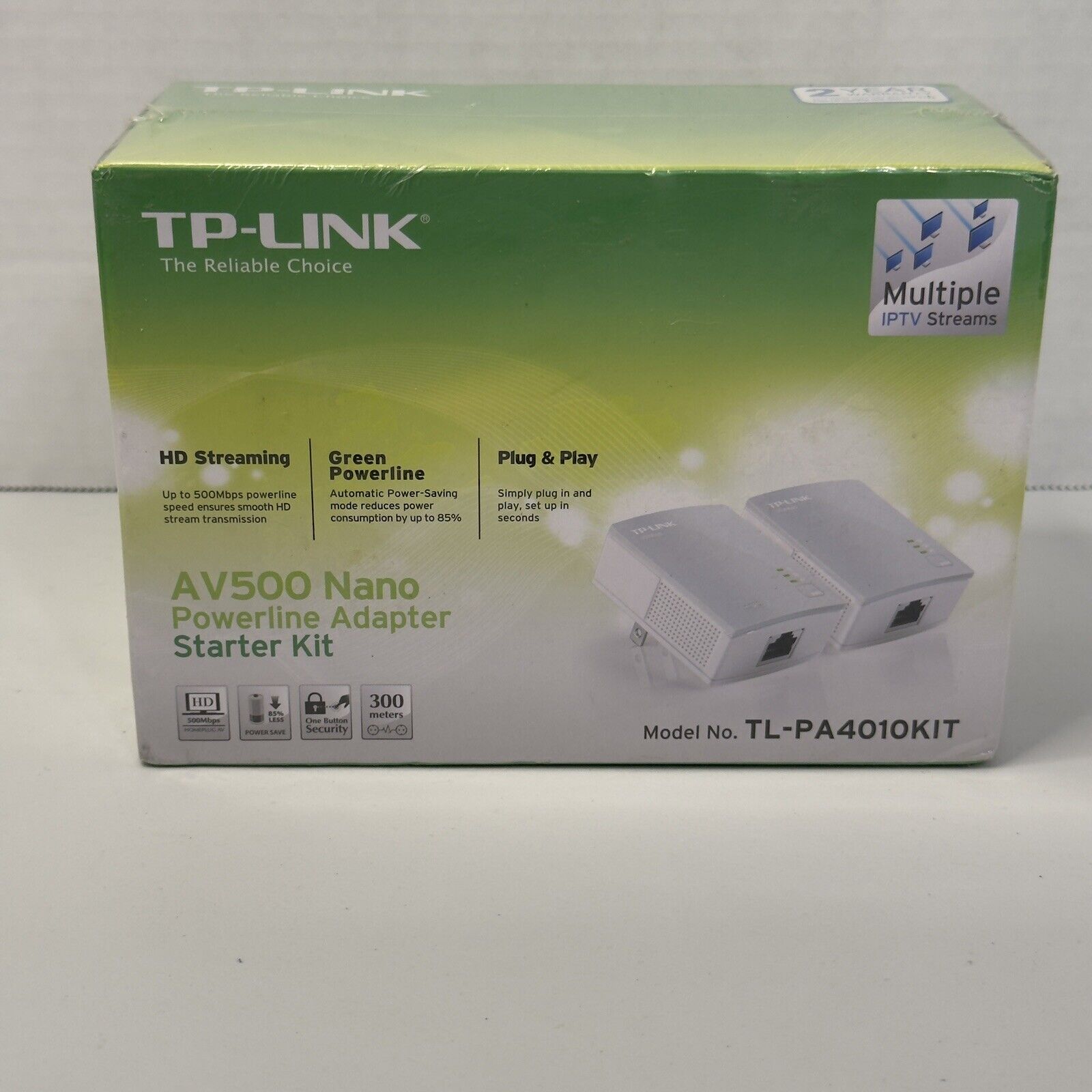 TP-Link AV500 Powerline Starter Kit - White Brand New Factory Sealed