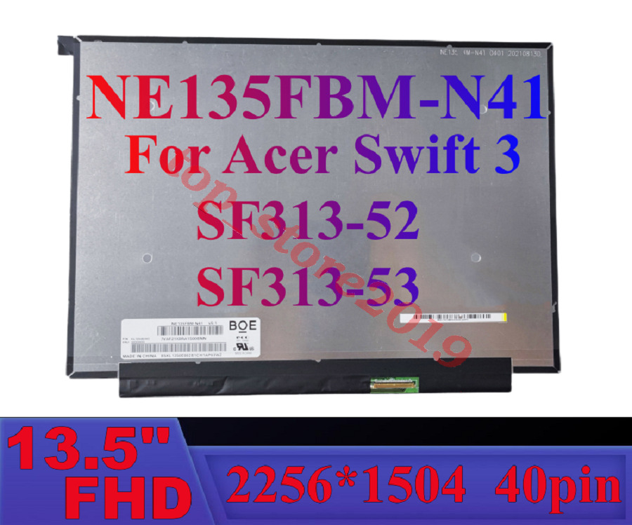 13.5'For Acer Swift 3 SF313-52 SF313-53 LCD LED Display Screen NE135FBM-N41 V8.1