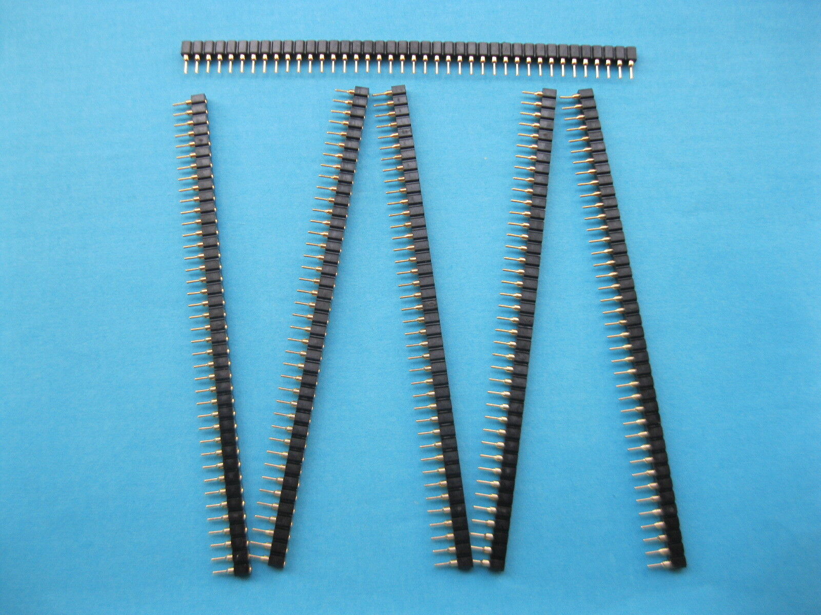 120 pcs 2.54mm L7.43mm 1x40 40pin Breakable Pin Header Male Single Row Strip New