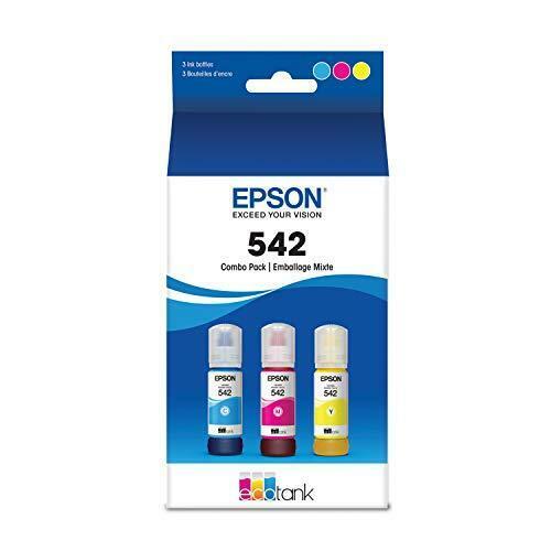 EPSON T542 EcoTank Ink Ultra-high Capacity Bottle Color Combo Pack (T542520-S)