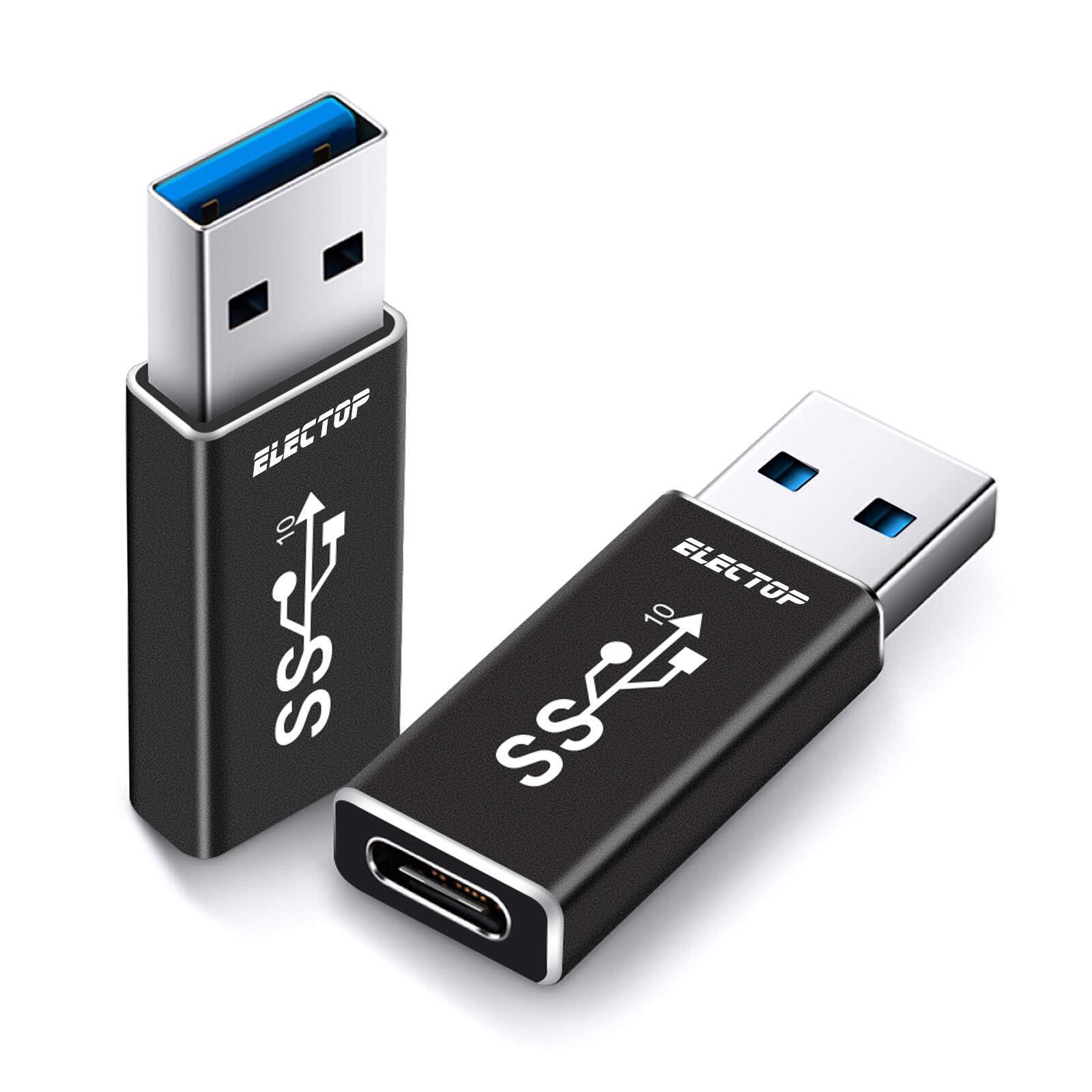 ELECTOP Updated USB 3.1 GEN 2 Male to -C Female Adapter 2 Pack Support Double...